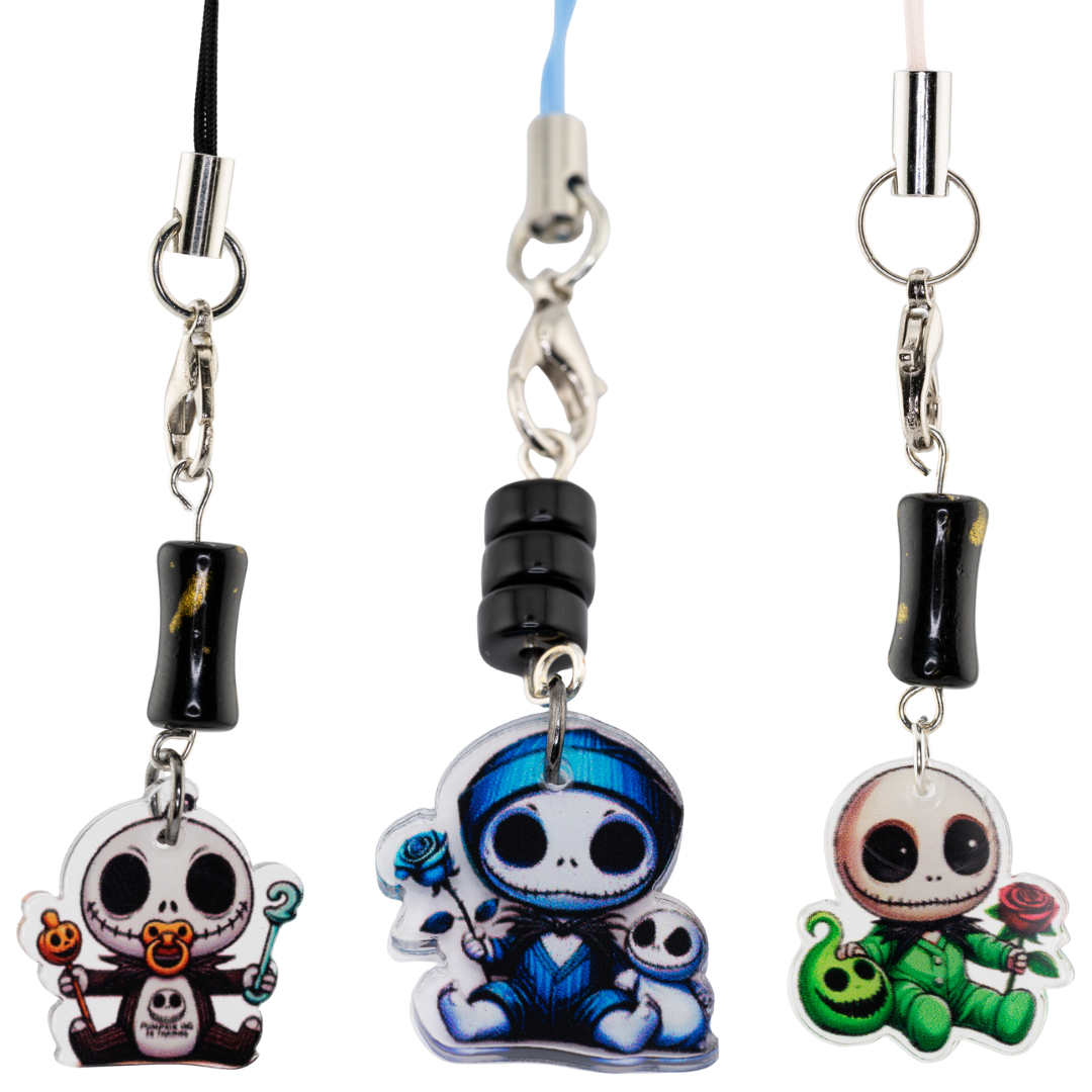 Spooky-Cute Halloween Phone Chains | Chibi Scary Movie Charms