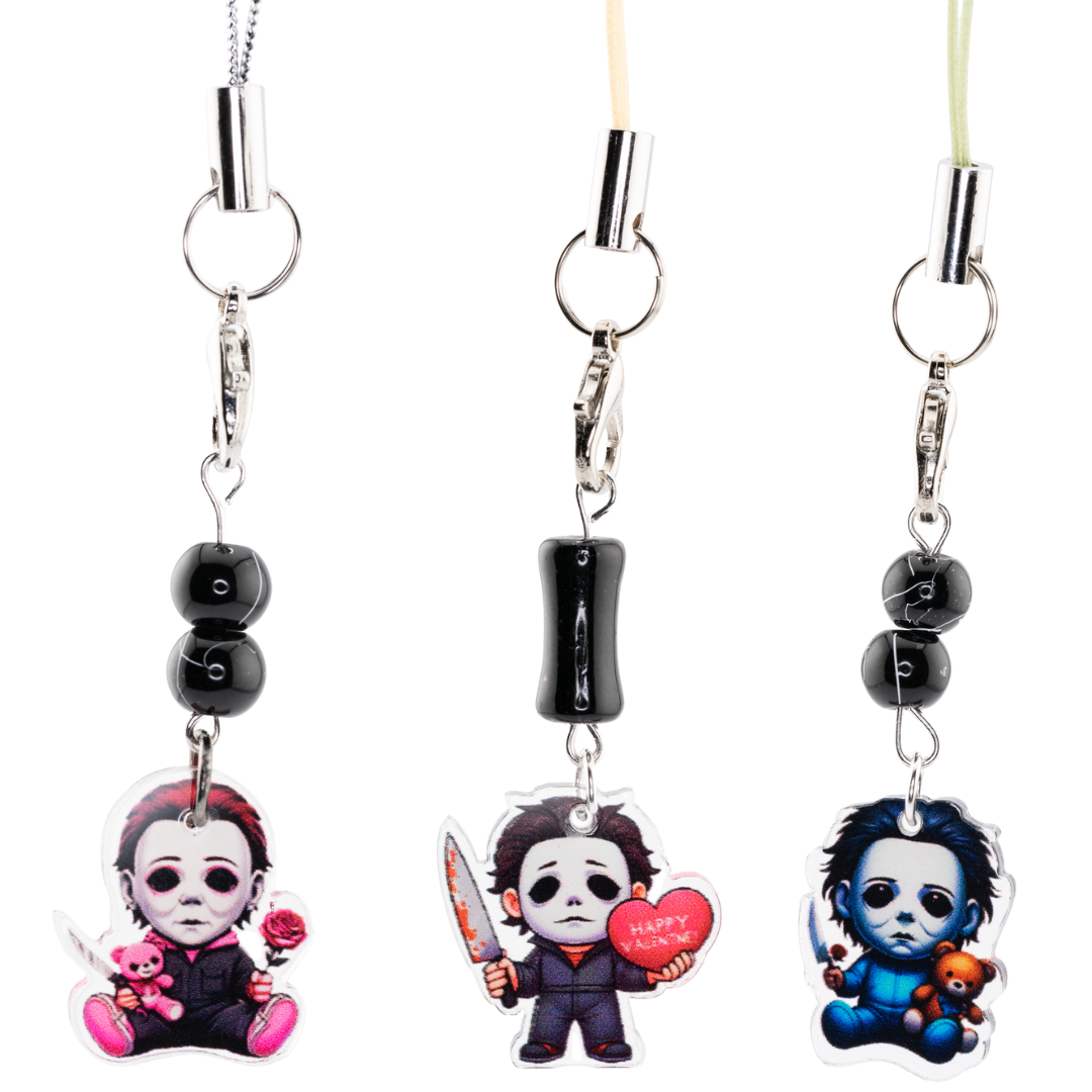 Spooky-Cute Halloween Phone Chains | Chibi Scary Movie Charms