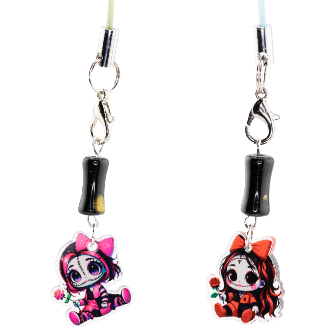 Spooky-Cute Halloween Phone Chains | Chibi Scary Movie Charms