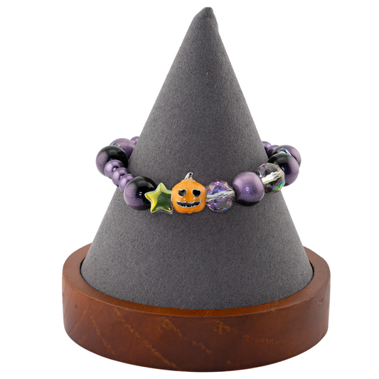 Halloween Stretch Bracelet - Spooky Cute Glass Beaded Jewelry