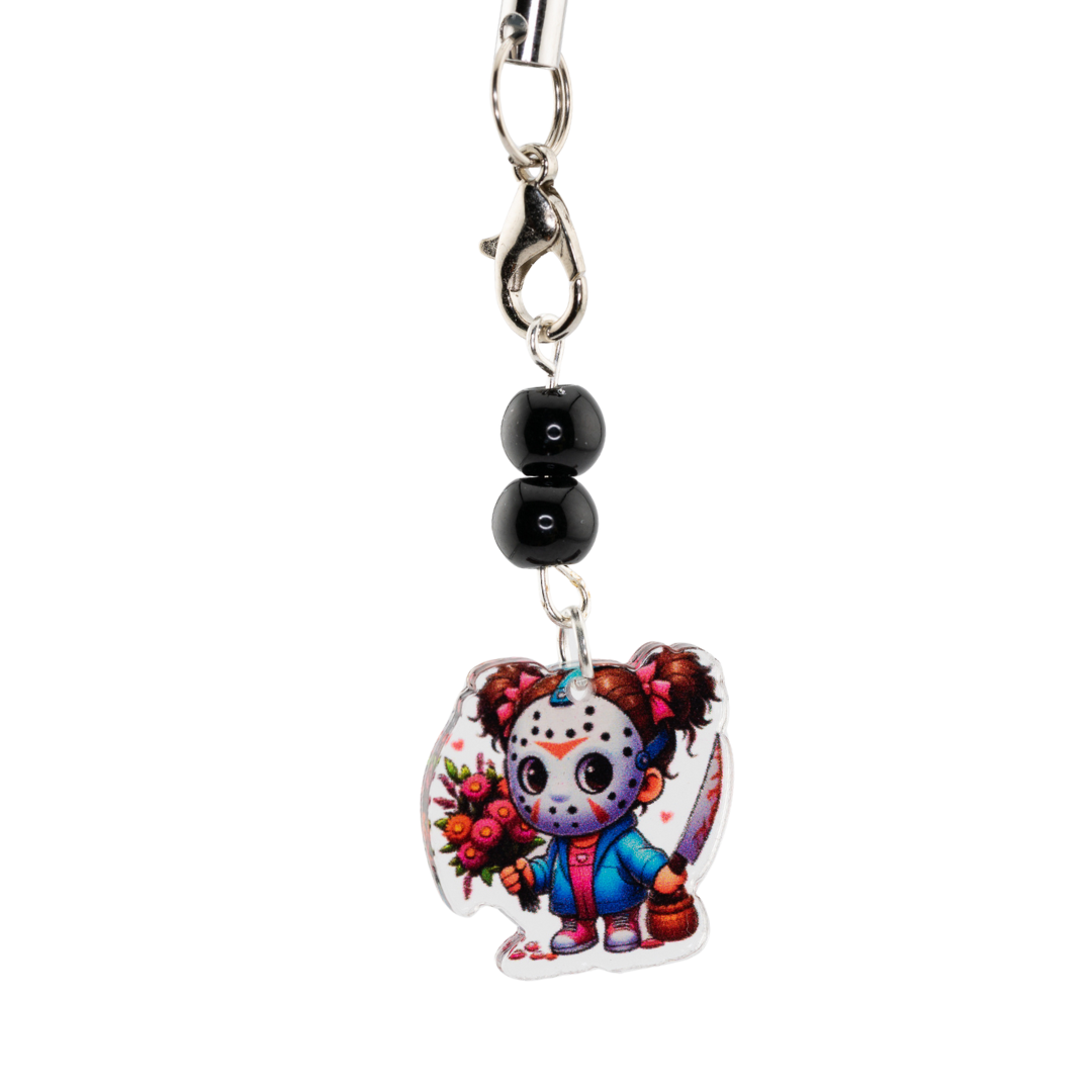 Spooky-Cute Halloween Phone Chains | Chibi Scary Movie Charms