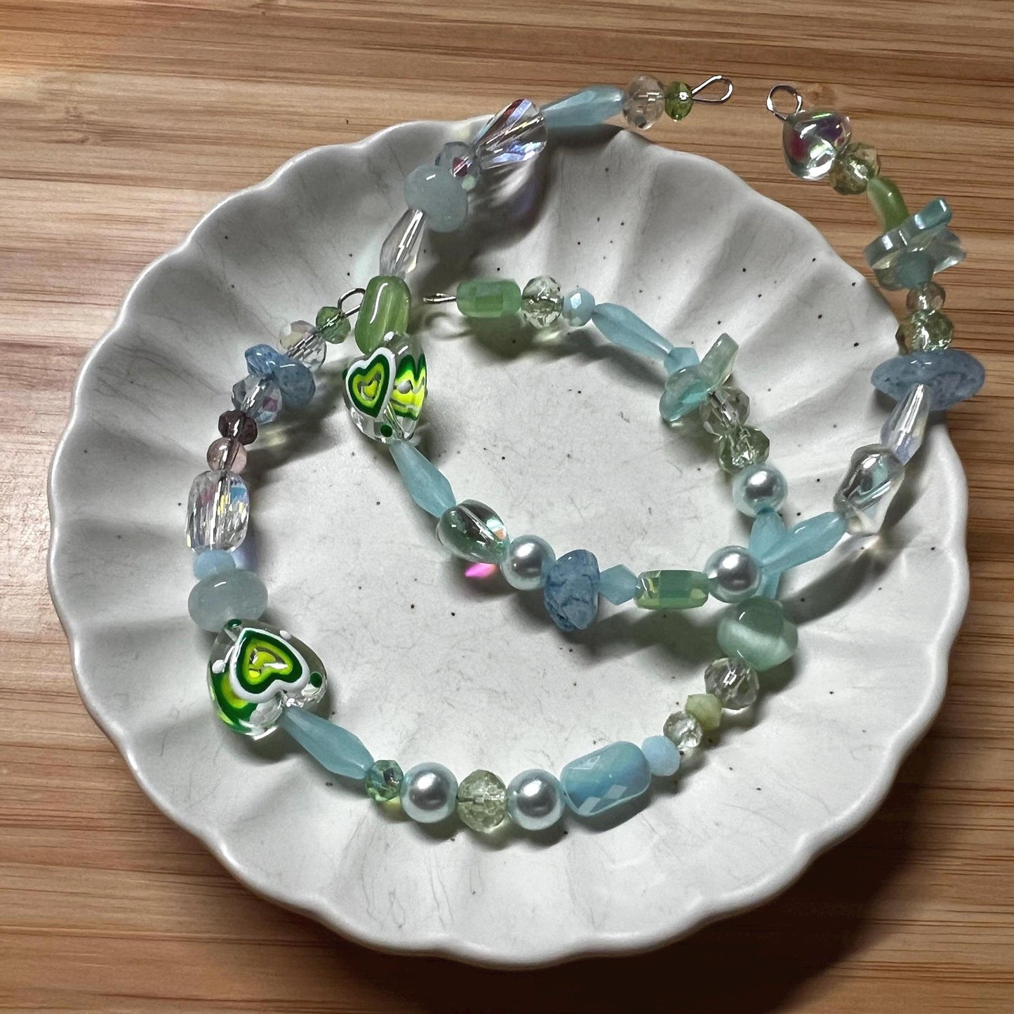 Natural Stone & Glass Bead Stacking Bracelet Set | Gemstone & Seed Bead Stackable Jewelry | Bohemian Bracelet Stack