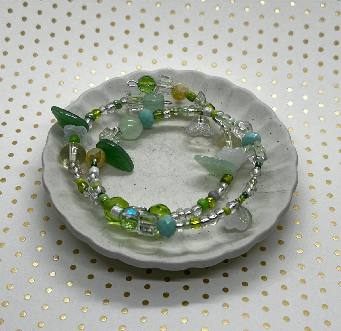Natural Stone & Glass Bead Stacking Bracelet Set | Gemstone & Seed Bead Stackable Jewelry | Bohemian Bracelet Stack